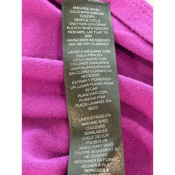 WHBM Purple Sleeveless V‑Neck Circle Detail Stretch Top Women’s S EUC - Picture 7 of 8